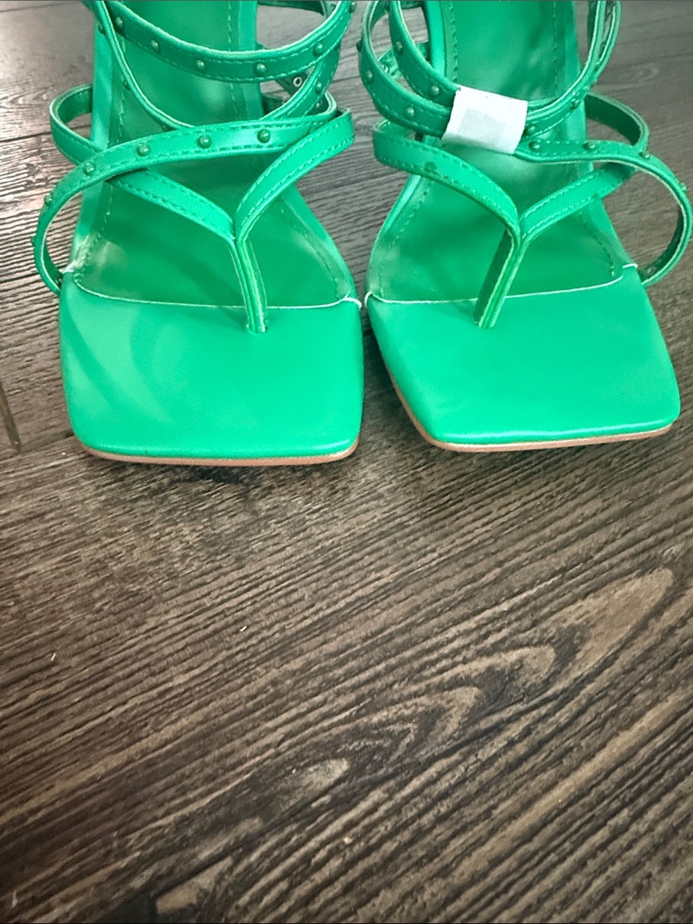 Marc Fisher New Green Strappy High Heel Sandals 7 - Picture 5 of 8